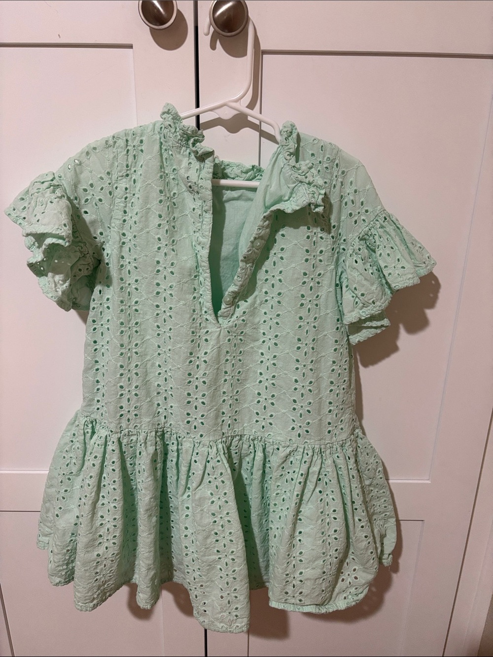 Janie & Jack Eyelet Flutter Sleeve Dress - Picture 7 of 8